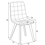 Jídelní židle, šedá, látka, CT-291 GREY2