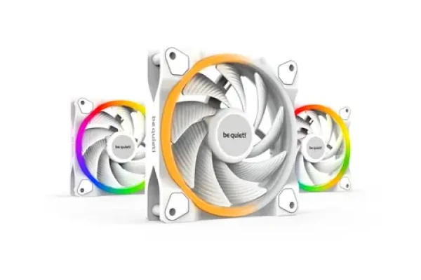 Be quiet! LIGHT WINGS PWM HS 120 Triple Pack bílá / ARGB / Fluid-dynamic Bearing / 31dB @ 2500RPM / 52.3CFM / 4-pin (BL101)