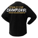 Fanatics Dámské tričko Vegas Golden Knights 2023 Stanley Cup Champions Sparkle Spirit Jersey Long Sleeve Velikost: