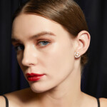 Náušnice s bílou perlou Loretta, Zlatá Bílá