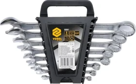 Vorel Sada očkoplochých klíčů 8 ks 6-22 mm / Klíče / CrV ocel / plastový držák (TO-50861)