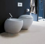 Laufen - Il Bagno Alessi One Stojící bidet, zadní přívod, s LCC, bílá H8329714003041