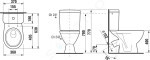 JIKA - Lyra plus WC kombi, Dual Flush, boční napouštění, bílá H8263840002411