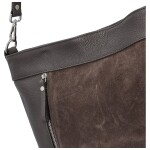 Trendy dámská kožená kabelka na rameno Alyssa, tmavě hnědá