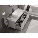 MEXEN/S - Orio koupelnová skříňka pod umyvadlo 120 cm s deskou, 1 šuplík, šedá mat 91A10-12047-1-BFC62