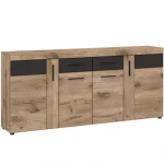 Komoda Grano GRNK03 4D2S dub viking/pvc dub viking/pvc šedý vesmír