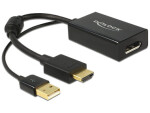 Delock adaptér HDMI-A samec Displayport 1.2 samice / černý (62667DE)