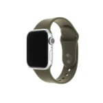 FIXED Silicone Strap Set silikonových řemínků pro Apple Watch 42 44 45 mm olivová (FIXSST-434-OL)