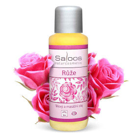 Tělový a masážní olej RŮŽE 50ml Saloos