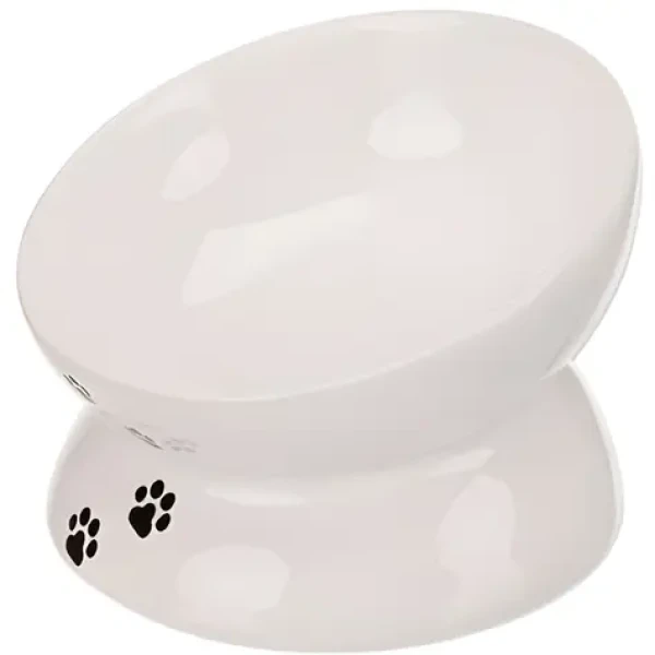 TRIXIE Miska bílá zvýšená / Keramická / Ergonomická / 0,15 l / O 13 cm (G13-24798)