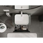 MEXEN/S - Rivel koupelnová skříňka pod umyvadlo 70 cm s deskou, 1 šuplík, reliéf , grafit mat 91A20-07047-1-BFC66