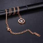 Ocelový náhrdelník se zirkony Zacaría Gold - chirurgická ocel, Zlatá 40 cm + 5 cm (prodloužení)