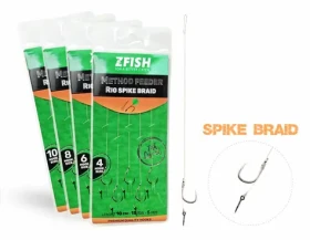 Zfish Method Feeder Rig Spike Braid Velikost 12 / Hotový návazec / 15 lbs / 10 cm / 5 ks (ZF-8965)