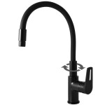 RAV Slezák - COLORADO - Dřezová baterie s flexibilním ramínkem, Černá - matná, 1/2" CO219.5/10CMAT