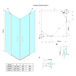 GELCO - LORO čtvercový sprchový kout 900x900 rohový vstup GN4890-01