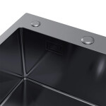 VELAZO - Kuchyňský dřez z oceli 78 x 49 PVD grafit s odkapávačem vpravo VELAZ7849LB