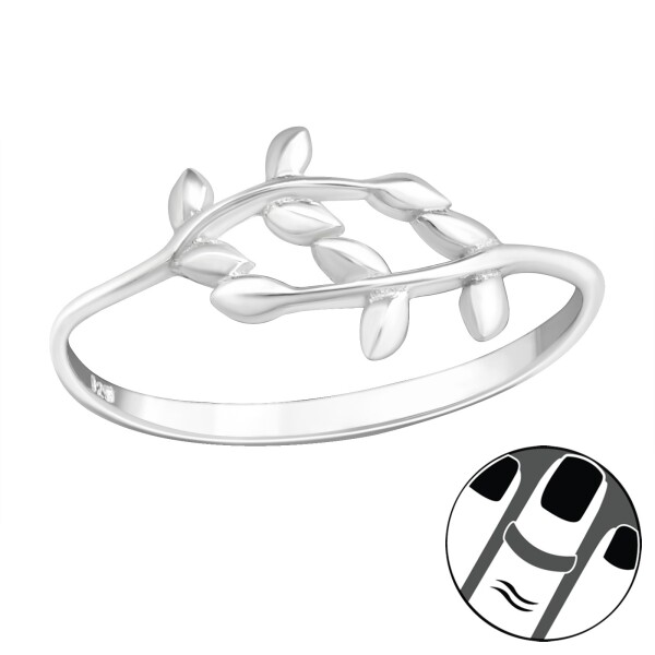 LUNICA Stříbrný midi prsten VĚTVIČKA 0430