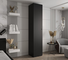 Šatní skříň Abi Inova 2 Rozměry: 50 cm, Pásky / úchyty: Černá, Barva korpusu + barva dveří: Černá