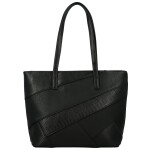 Módní dámská koženková kabelka na rameno Avery, černá