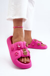 Dámské pěnové pantofle s ozdobami fuchsie Cambrina 40/41