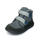 Dětské celoroční barefoot boty Bugga NUVA Dark Grey B00198-09 - 27