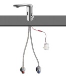 SAPHO - Senzorová stojánková baterie s regulací teploty, 6V DC (4xAA), chrom PS204