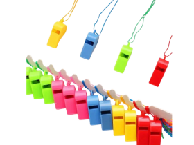 Dovoz Píšťalka plast na šňůrce