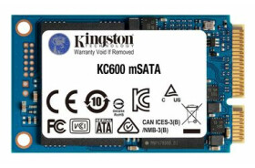 Kingston KC600 1TB mSATA SSD / mSATA / SATA III / 3D TLC / čtení:550MBs / zápis:520MBs / 90K 80K IOPS / MTBF 1mh / 5y (SKC600MS/1024G)