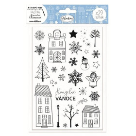 Razítka Aladine Stampo Art, 29 ks - Kouzelné domečky