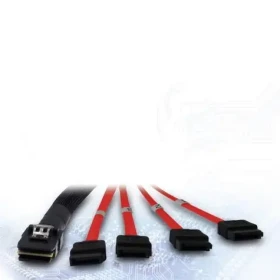 Inter-Tech Kabel SFF-8087 - 4x SATA černá / Interní kabel / Mini SAS - SATA / 1 m (88885301)