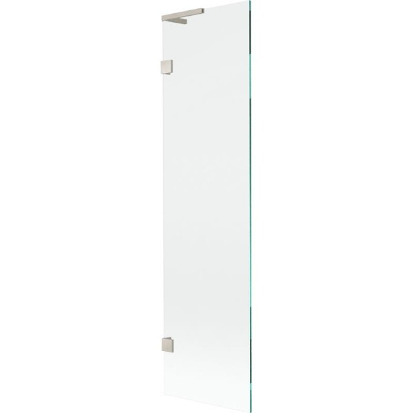 MEXEN/S - Lunar L vanová zástěna FIX 50 x 150, transparent, nikl kartáčovaný 897L-050-000-97-00