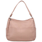 Stylová dámská koženková kabelka na rameno Irenea, růžová