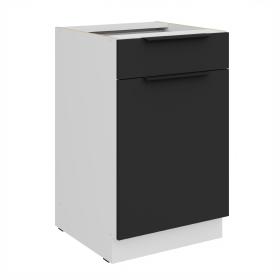 Spodní skříňka Aria 50 D 1F 1S BB - Premium Box Barva korpusu: Bílá, Barva dvířek: BL - Black AFM