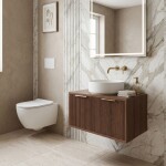 REA - Koupelnová skříňka pod umyvadlo Core 80cm Brown REA-M0412