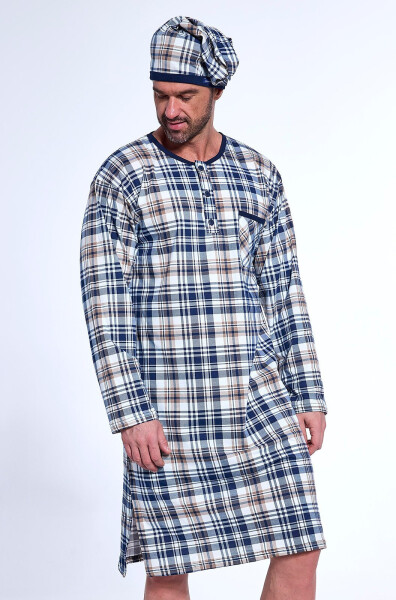 Pánská košile Cornette 110/30 long/r M-2XL tmavě modrá L