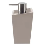 Spirella YOSHI dávkovač mýdla matně šedo-hnědý / polyresin / nerez ocel / 350 ml (7610583198204)