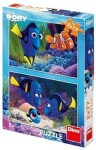 Puzzle 2x77 dílků: Dory se našla