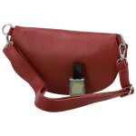 Módní dámská kožená ledvinka Sotiria, červená