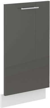Dvířka na vestavnou myčku nádobí Lara ZM 713x446 Barva korpusu: Bílá, Barva dvířek: Šedý lesk