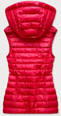 Červená prošívaná dámská vesta model 16150984 červená S (36) - S'WEST