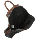 Trendy dámský koženkový kabelko-batůžek Eligio, černo-hnědý