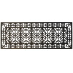 Ib Laursen Gumová rohož 120 x 45 cm, černá barva, plast