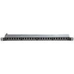 Intellinet 24-Port Cat6a Patchpanel geschirmt 1HE Kabeleinführung 90° abgewinkelt schwarz 24 portů patch panel 483 mm (1