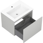 MEXEN/S - Orio koupelnová skříňka 60 cm s umyvadlem Otis, 1 šuplík, šedá mat/bílá mat 91A10-06047-1-BF62-W18M01