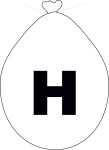 Balónek písmeno H bílé balonky.cz Balónek písmeno H bílé balonky.cz