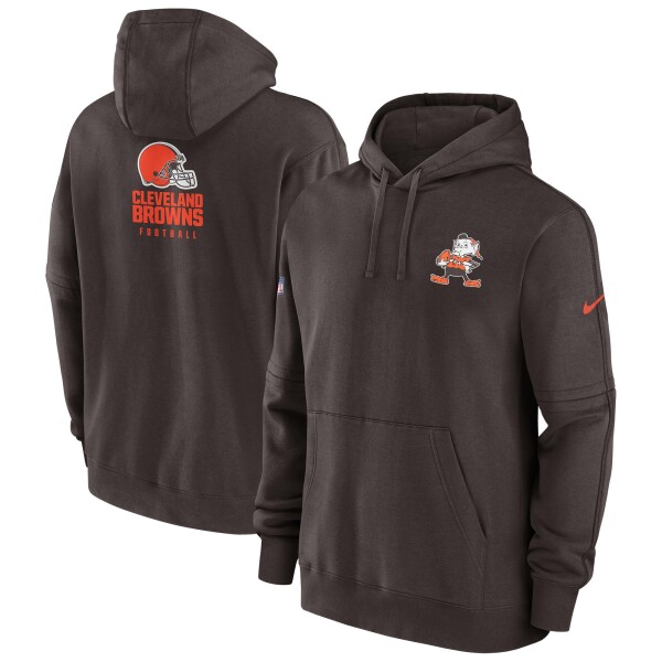 Nike Pánská mikina Cleveland Browns NFL 2023 Sideline Club Hoodie Brown Velikost: S