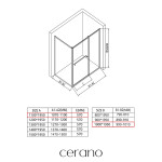 CERANO - Sprchový kout Versaro L/P - 6 mm - chrom, transparentní sklo - 110x100 - zasouvací CER-8050BD80309
