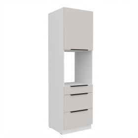 Vysoká skříňka pro vestavnou troubu Como 60 DPS-210 3S 1F - Premium Box Barva korpusu: Bílá, Barva dvířek: Kašmír