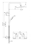 IDEAL STANDARD - CeraTherm Sprchový set T25 s termostatem, 20 cm, 1 proud, černá A7546XG