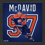 Highland Mint Obraz Edmonton Oilers NHL Connor McDavid Impact Jersey Frame